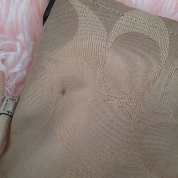 Coach Poppy Spotlight Signature Sateen Satchel Shoulder Bag khaki Gold F13847 - Picture 10 of 12